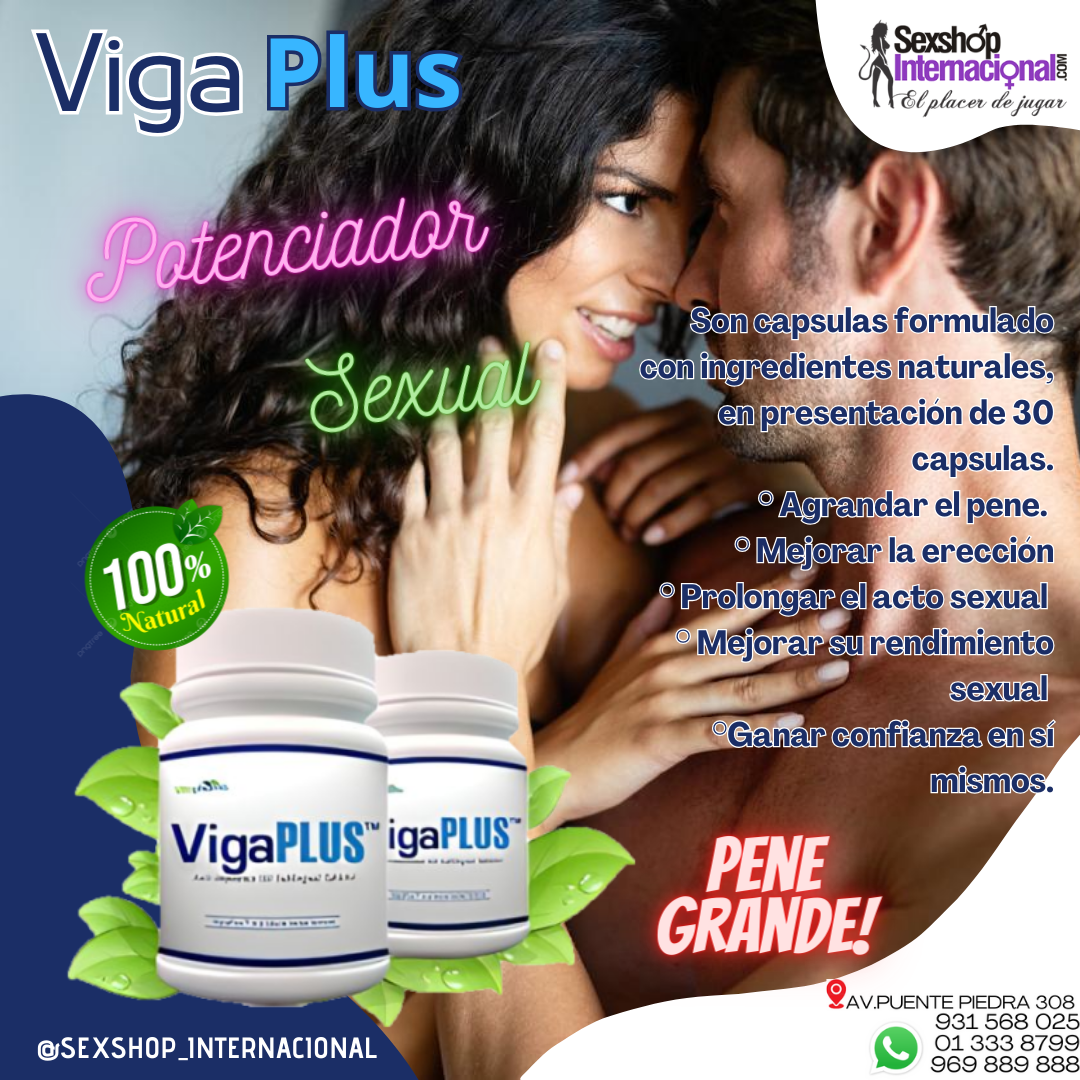 VIGAPLUS100 NATURAL POTENCIADOR SEXUAL PENE GRANDE SEXSHOP